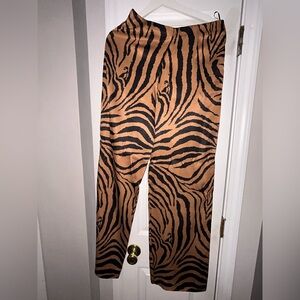 Brown and Black Zebra Print Pants